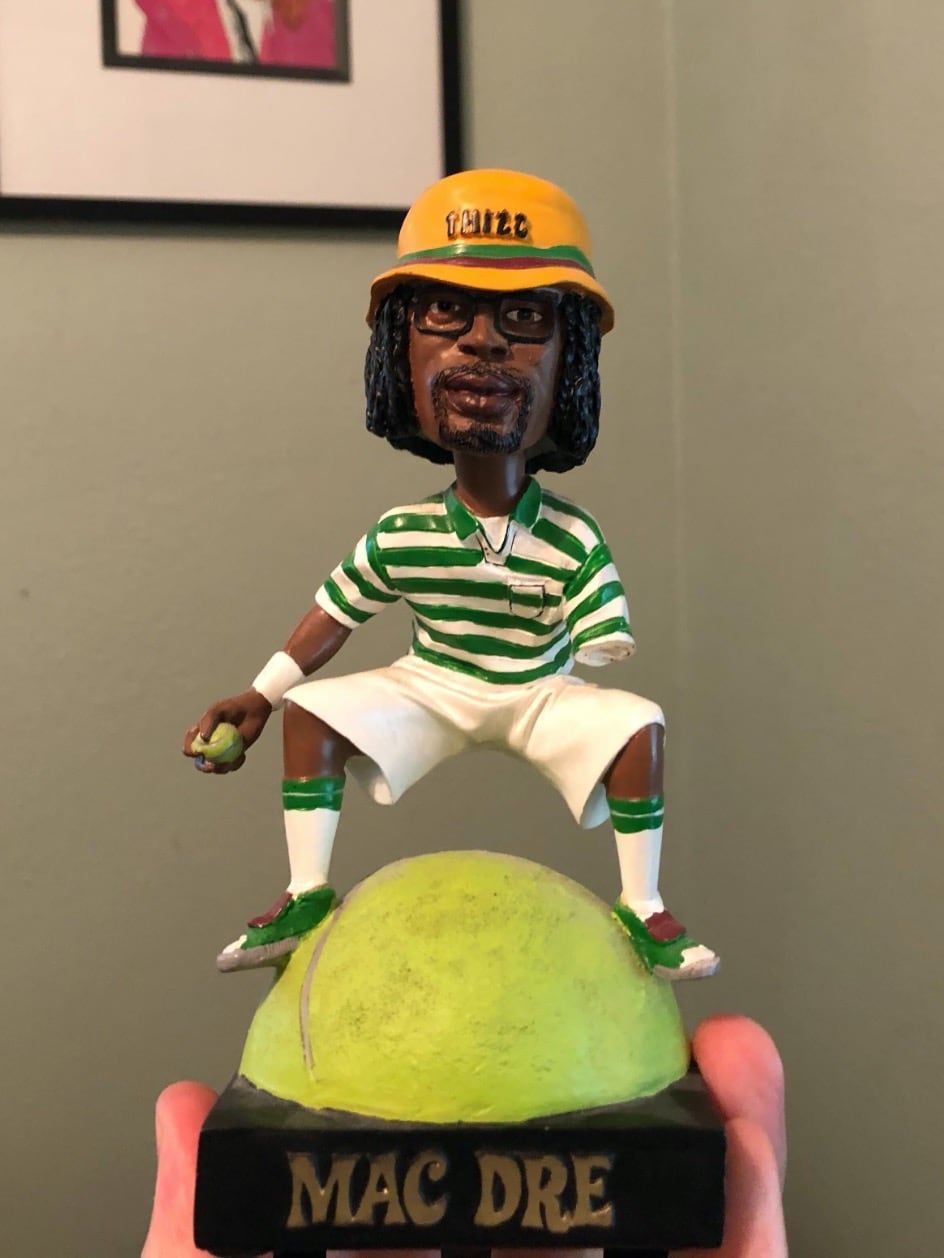 Associate Creative Director Chris’ Mac Dre bobblehead